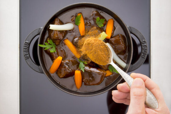 Préparation de boeuf bourguignon - Photographe culinaire Strasbourg 67 Alsace