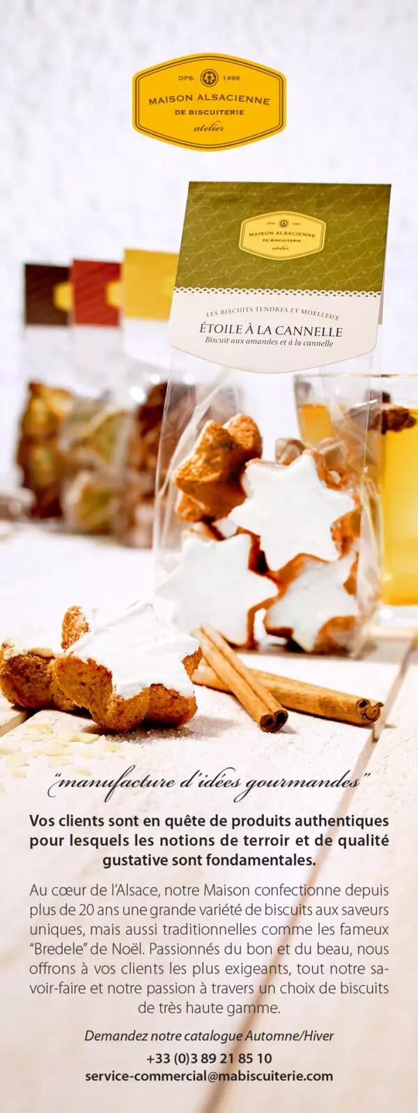 Étoiles à la cannelle - Prise de vue réalisée en studio photo professionnel à Strasbourg