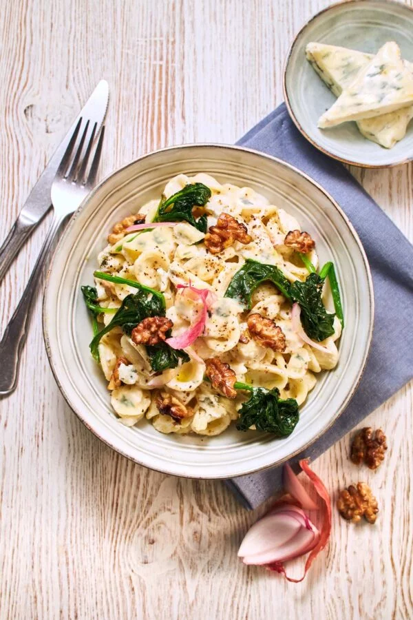 Orecchiette au gorgonzolla, photographie culinaire pour un restaurant à Strasbourg