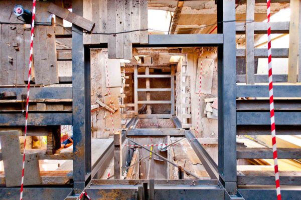 Prise de vue de suivi de chantier de la restauration de la Seigneurie d'Andlau