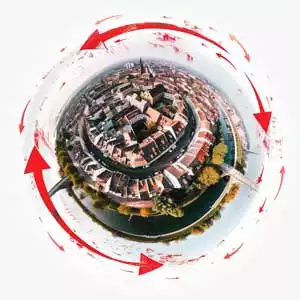 Photo Drone 360° - Strasbourg vue du ciel